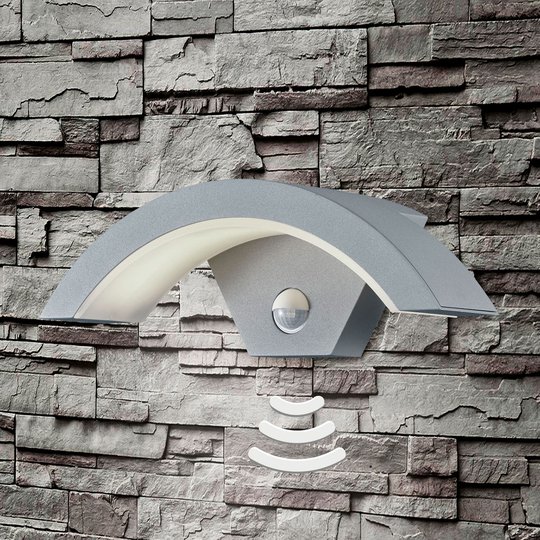 Titaaninväri LED-ulkoseinävalaisin Ohio, tunnistin