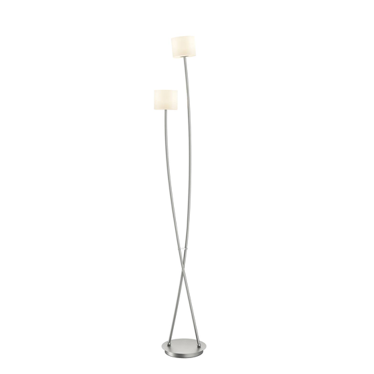 Lucande Juljana -lattiavalo, 2-lamp., lasi