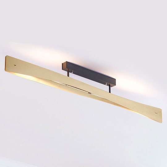 Lucande Lian LED-kattovalaisin, messinki, musta