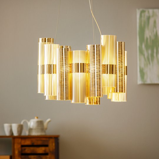Slamp La Lollo M LED-riippuvalaisin, kulta