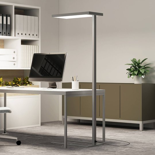 Toimiston LED-lattiavalo Somidia tunnistin hopea