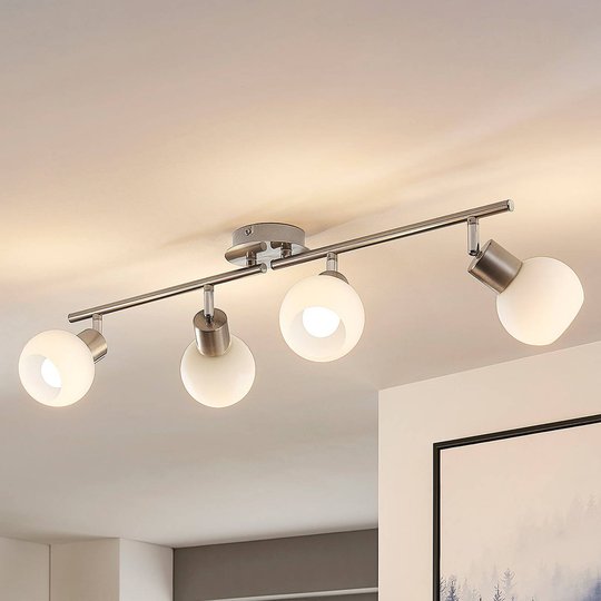 4-lampp. LED-kattovalaisin Elaina, matta nikkeli