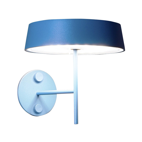 LED-seinävalo Miram, akku, himmennettävä, sininen