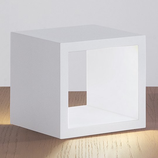 ICONE Cubò -LED-pöytälamppu, valkoinen
