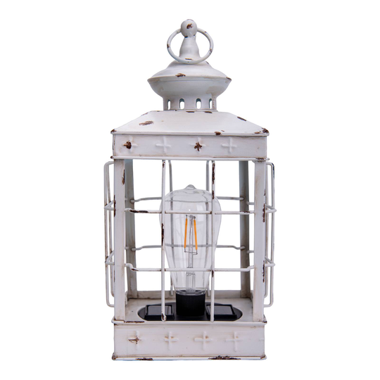 LED-aurinkokoristelyhty 5276923, antiikkivalkoinen