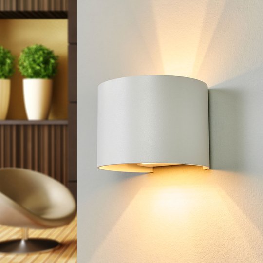 LED-seinävalaisin Xio, leveys 13 cm, valkoinen
