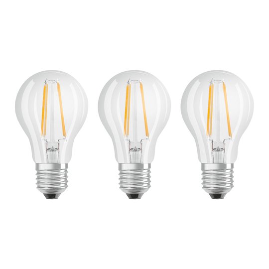 OSRAM-LED-lamppu E27 Classic Fil. 840 6,5W 3 kpl