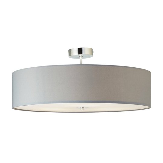 Tekstiilikattovalaisin Andria, 60 cm vaaleanharmaa