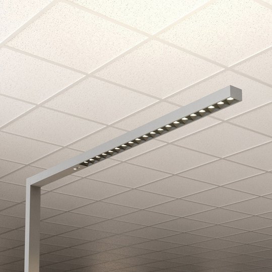 Toimiston LED-lattiavalo Laris hopea 3 000–6 000 K