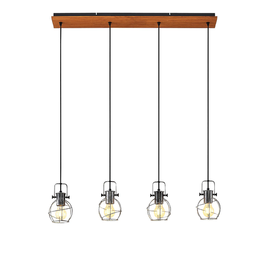 Lindby Salima -riippuvalo, häkkivarjost., 4-lamp.