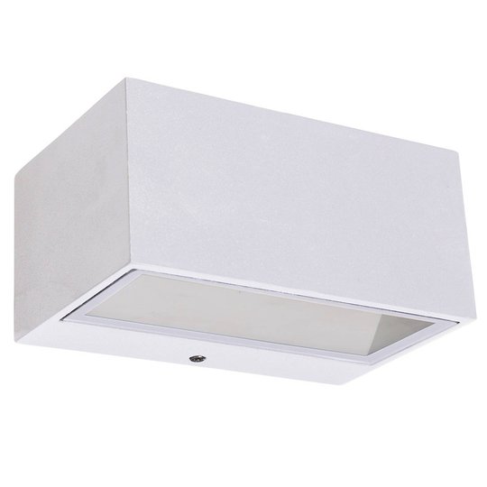 LED-ulkoseinälamppu Gemini 14 cm, valkoinen