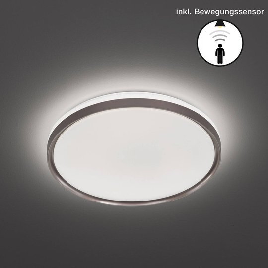 LED-kattovalaisin Jaso BS, Ø 49 cm, ruskea