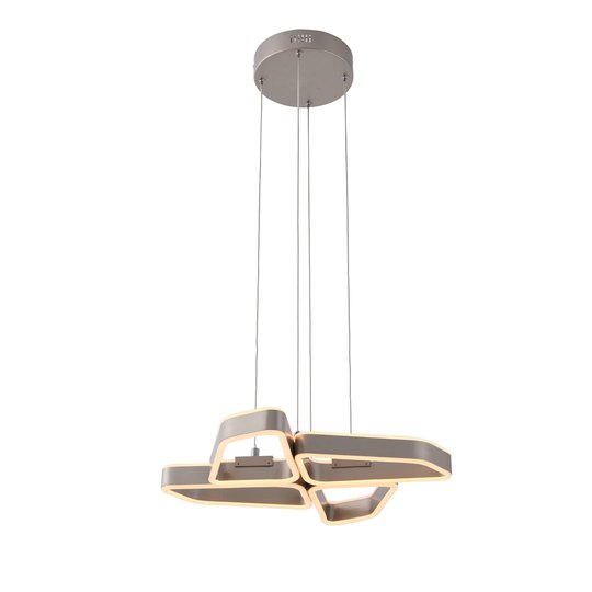 Lucande Quinn -LED-riippuvalaisin nikkeli 4-lamp.