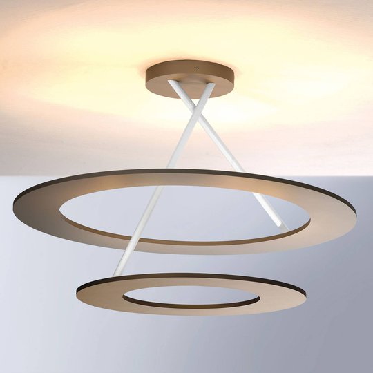 Bopp Stella LED-kattolamppu 2 rengasta taupe.