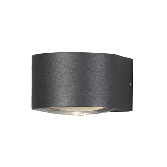 LED-ulkoseinävalaisin Gela, down, harmaa