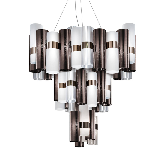 Slamp La Lollo XL -LED-riippuvalo Ø80cm tina-valk.