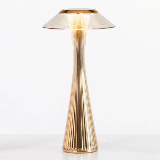 Kartell Space -design-LED-pöytälamppu, kulta