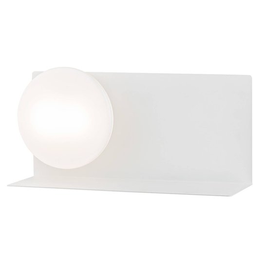 LED-seinälamppu Clark lasivarjostimella, valkoinen
