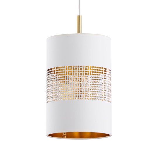 Riippuvalaisin Bogart, 1-lamp., valkoinen/kulta
