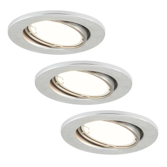 LED-uppovalaisimet 7221-039 Fit 3 kpl, nikkeli