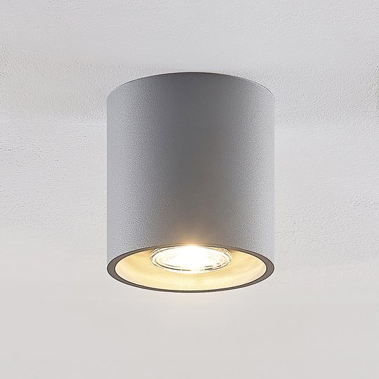Lindby Parvin alumiinialasvalo, pyöreä, harmaa