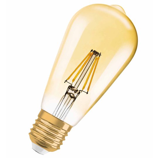 E27 7W 824 LED-rustiikkilamppu vintagemalli 1906