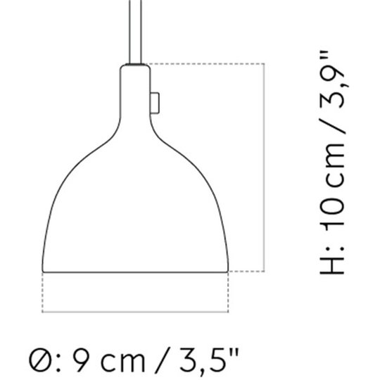 Menu Cast LED-riippuvalaisin, musta, Shape 2