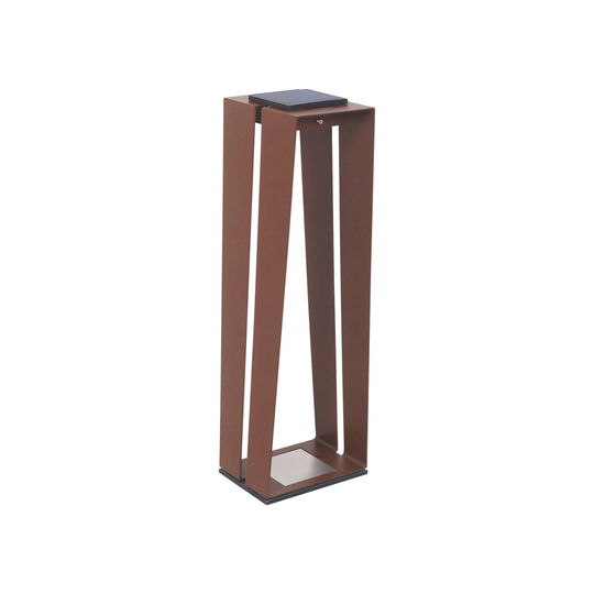 LED-aurinkolyhty Skaal, sensori, corten, 70 cm