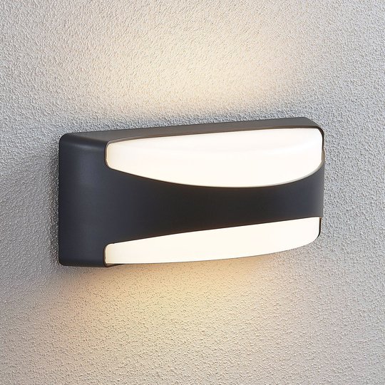LED-ulkoseinälamppu Neven, IP65, tummanharmaana