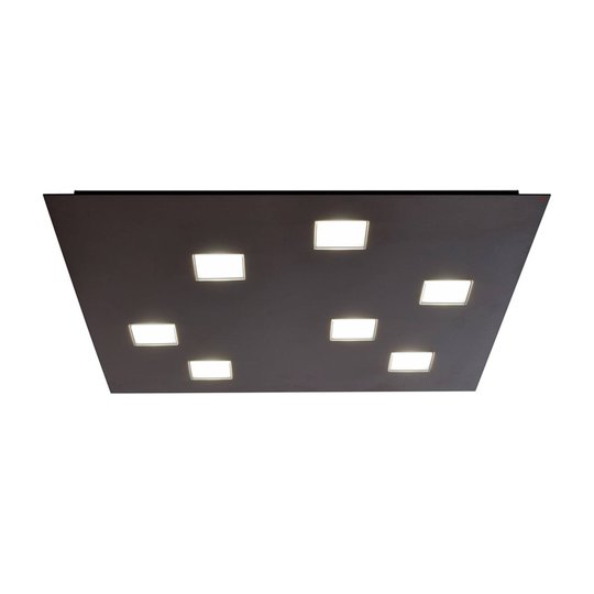 Fabbian Quarter -LED-kattovalaisin 7-lamp. musta