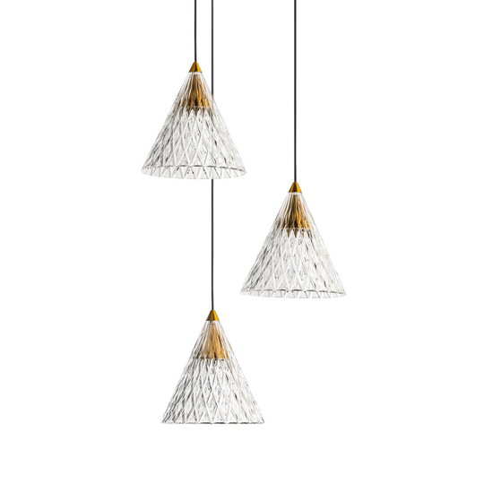 LEDS-C4 Veneto -LED-riippuvalo, 3-lamppuinen kulta