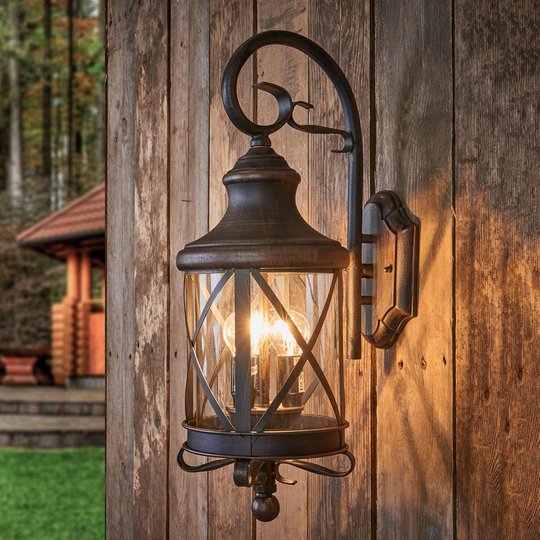 Rustiikkinen Romantica ulkotilojen seinävalaisin