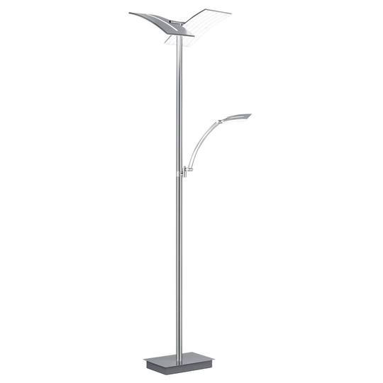 B-Leuchten Dual-LED-lattiavalo 2x, CCT, nikkeli