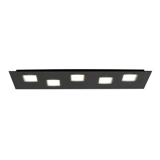 Fabbian Quarter -LED-kattovalaisin 5-lamp. musta