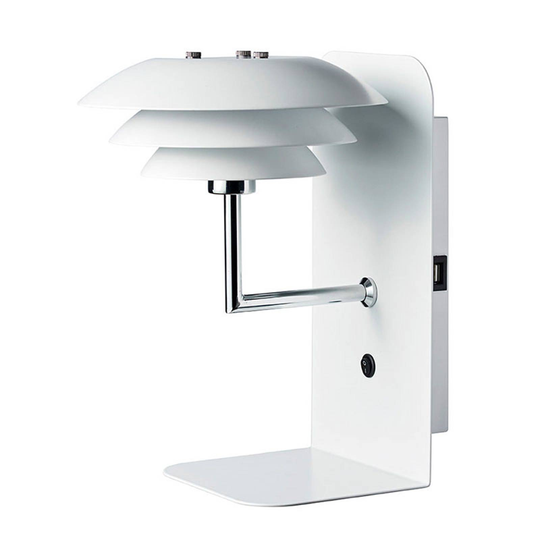 Dyberg Larsen DL20 USB Shelf-seinälamppu valkoinen