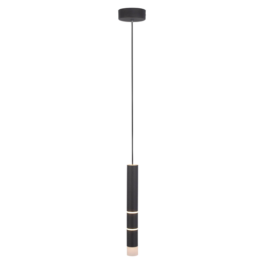 PURE Vega -LED-riippuvalaisin, 1 lieriö, musta