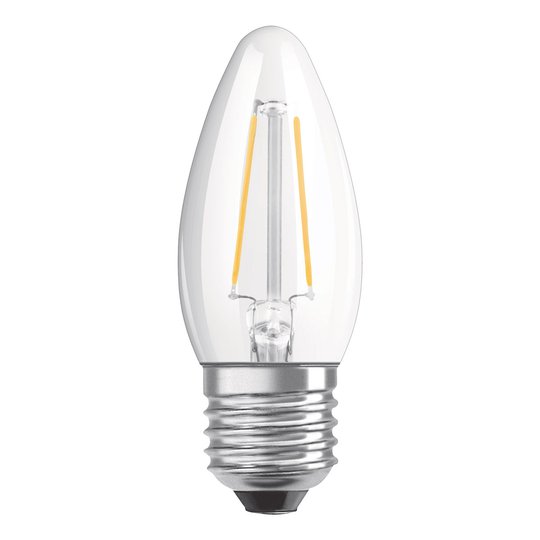 OSRAM-LED-kynttilä E27 4W Classic B 2 700 K kirkas