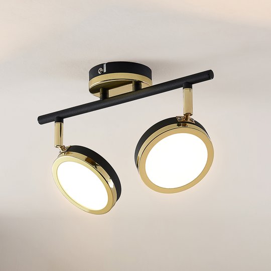Lindby Alsani -LED-kattokohdevalo 2-lamppuinen