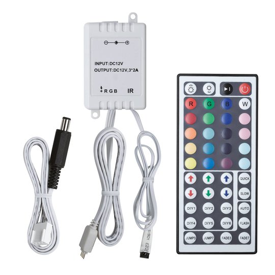 RGB-ohjain YourLEDin kauko-ohjaimella