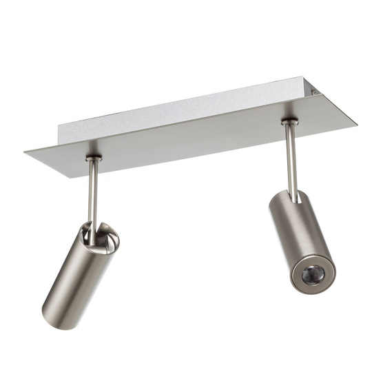 LED-seinäkohdevalo Tub, mattanikkeli, 2-lamppuinen