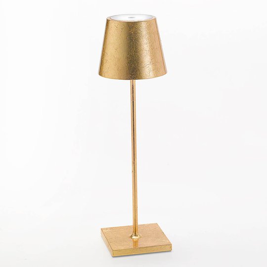 LED-pöytälamppu Poldina, kannettava, kulta