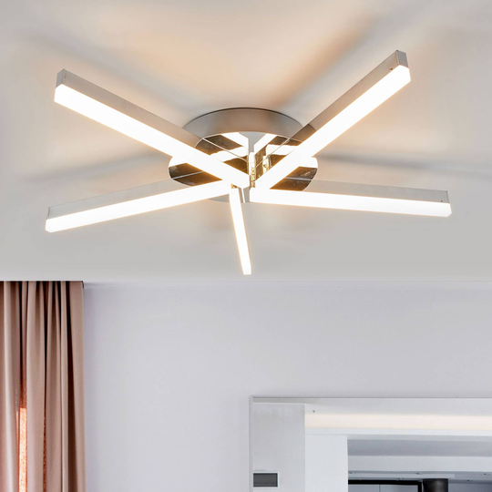 LED-kattoval. Patrik, kylpyhuone kromi 5-lam. IP44