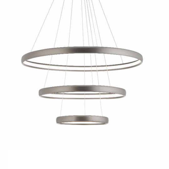 LED-riippuvalaisin Trinity alumiinia, hopea