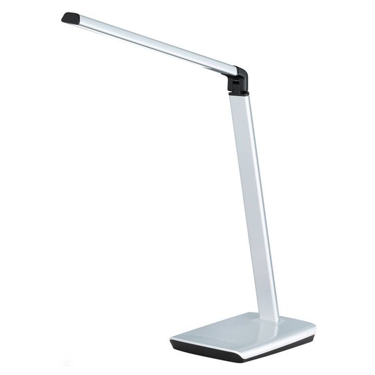 LED-työpöytälamppu Bragi, USB, hopea