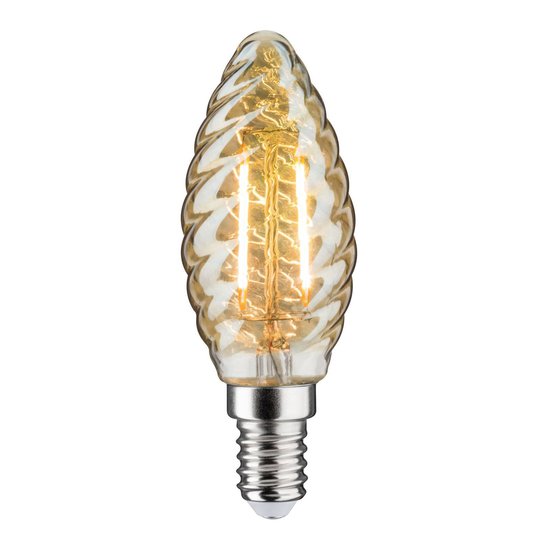 LED-kynttilälamppu E14 2,6W 2 500 K, kulta, käänt.