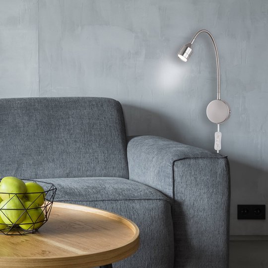 LED-seinävalaisin Lovi, matta nikkeli