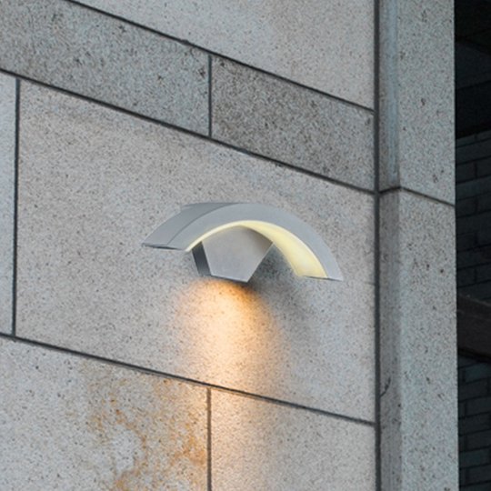 Titaaninvärinen ulkoseinälamppu Ohio LED