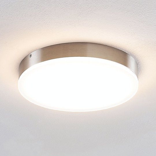 Lindby Leonta LED-kattovalaisin, nikkeli, 25 cm