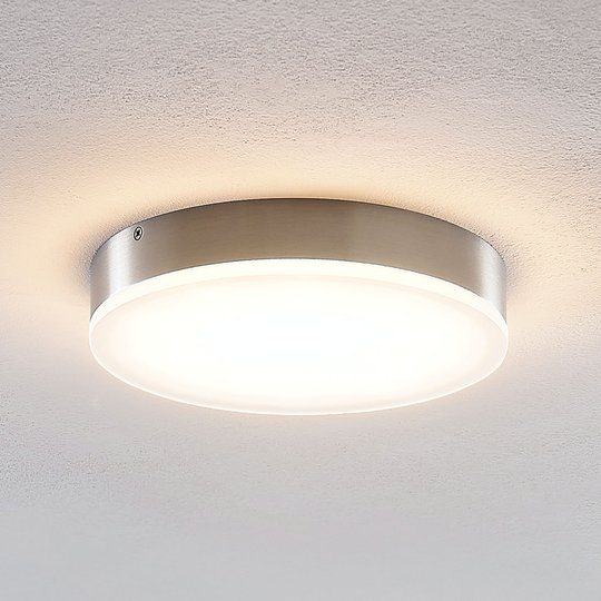 Lindby Leonta LED-kattovalaisin, nikkeli, 20 cm