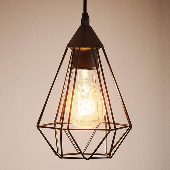 Riippuvalaisin Tarbes, 1-lamp., 17,5 cm, musta